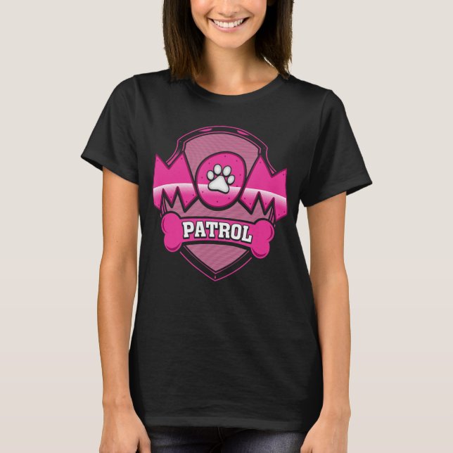 Camiseta Madre Divertida Patrulla Perro cachorro Mamá Patru (Anverso)