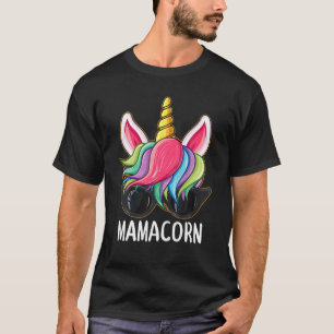 Camiseta Madre divertida Unicorn Cara Con Gafas De Sol Mamá