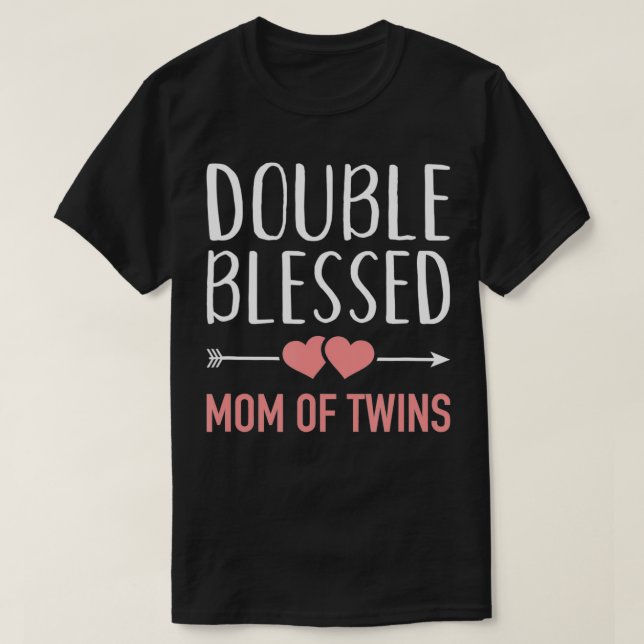Camiseta Madre doble bendecida de gemelos (Diseño del anverso)