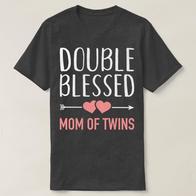 Camiseta Madre doble bendecida de gemelos (Diseño del anverso)