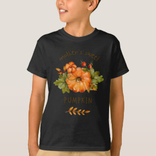 Camiseta madre dulce calabaza negra para niños