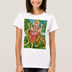 Camiseta Madre Durga T-Shirt   Aparato de diosa hindú