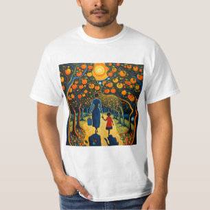 Camiseta Madre e hija entre árboles Naranjas