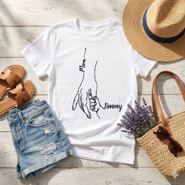 Camiseta Madre e hijo de la mano personalizados