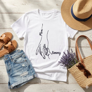 Camiseta Madre e hijo de la mano personalizados