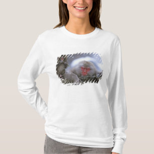 Camiseta Madre e hijo de mono de nieve, Jigokudani, Nagano,