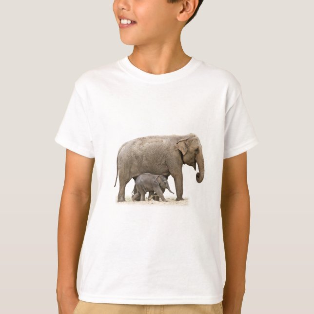 Camiseta Madre e hijo elefante (Anverso)