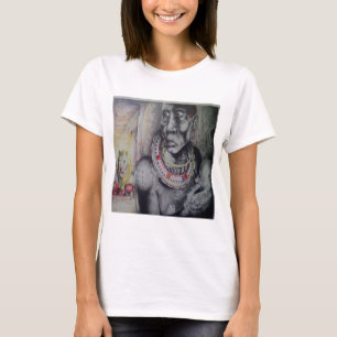 Camiseta Madre e hijo masái con arte de león impreso/gráfic