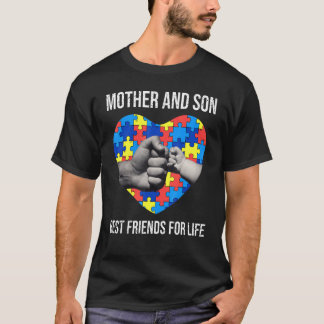 Camiseta Madre E Hijo Mejores Amigos De La Vida Autismo Mam