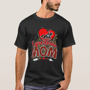 Camiseta Madre ecuestre mamá madre de día de leopardo de de