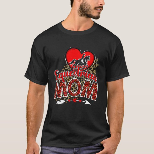 Camiseta Madre ecuestre mamá madre de día de leopardo de de (Anverso)