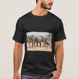 Camiseta Madre Elefante Con Hijo, Zambia.