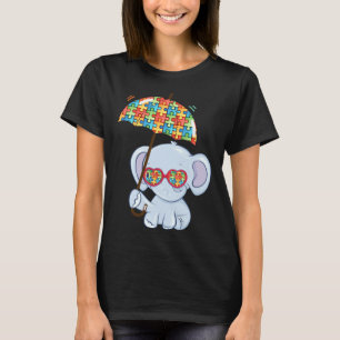 Camiseta Madre Elefante Conciencia del Autismo Infantil Eli