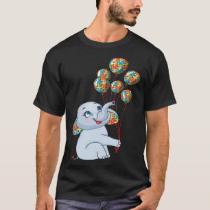 Camiseta Madre Elefante Conciencia del Autismo Infantil Eli