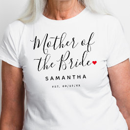 Camiseta Madre Elegante Del Boda De La Novia