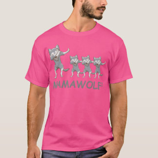 Camiseta Madre embarazada triplea regalo de lobo