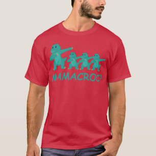 Camiseta Madre embarazada tripleta chica cocodrilo