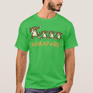 Camiseta Madre embarazada triplets leopardo divertido