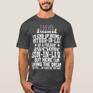 Camiseta Madre en la ley viviendo el sueño Feliz año nuevo
