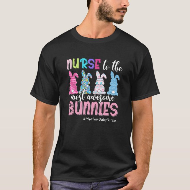 Camiseta Madre Enfermera De Bebé Al Amor De Los Conejitos M (Anverso)
