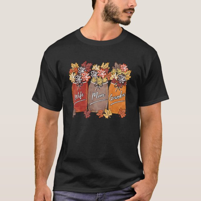 Camiseta Madre esposa abuela Mason Jar Fall sale de Matchi (Anverso)