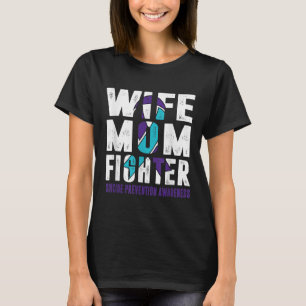 Camiseta Madre esposa lucha contra la prevención del suicid