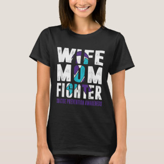 Camiseta Madre esposa lucha contra la prevención del suicid
