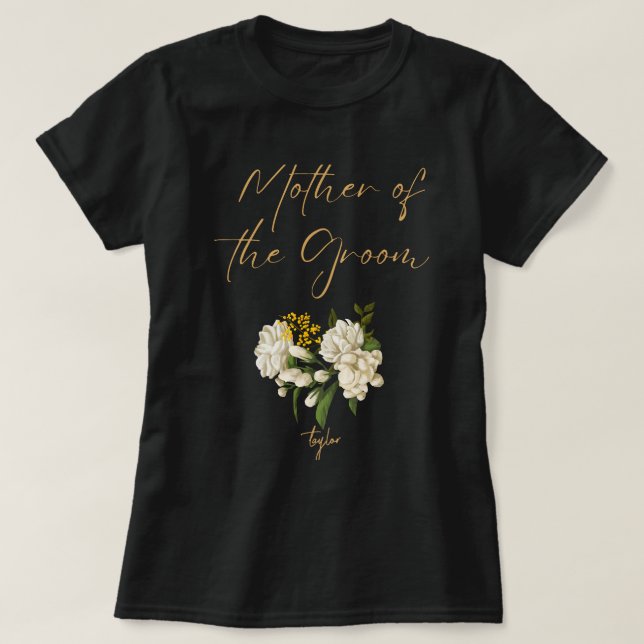 Camiseta Madre floral de Marsala (Diseño del anverso)