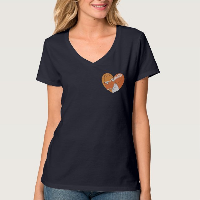 Camiseta Madre Fox y bebé Fox Love T-Shirt (Anverso)