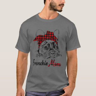 Camiseta Madre Francesa Bulldog Francés Con Plata Roja