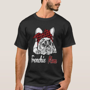 Camiseta Madre Francesa Bulldog Francés Con Plata Roja