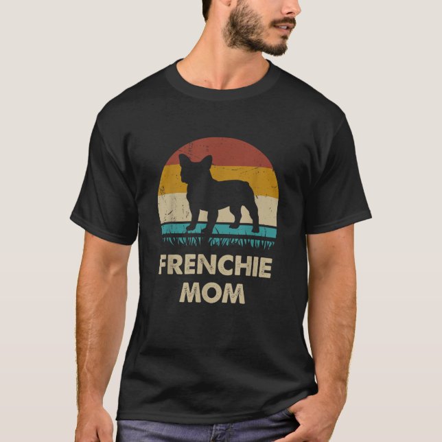 Camiseta Madre francesa Mujeres Frenchie Mama Gift Toro fra (Anverso)