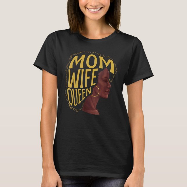 Camiseta Madre fuerte esposa afroamericana madres especiale (Anverso)