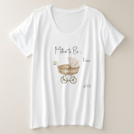 Camiseta madre-futura Boho Baby Shower Plus tamaño
