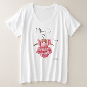 Camiseta madre-futura Chica Baby Shower Plus tamañ
