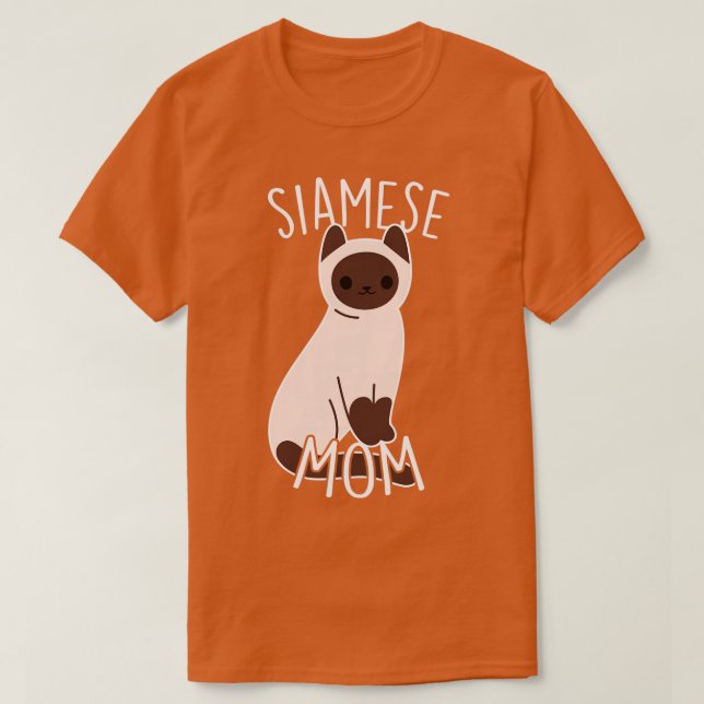 Camiseta Madre gata siamesa (Diseño del anverso)