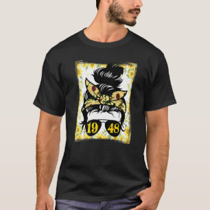 Camiseta Madre Girasol Nacida En 1948 Madera Jardinera
