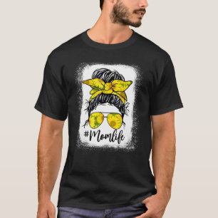 Camiseta Madre girasol vida desordenada bollo blanqueado Ma