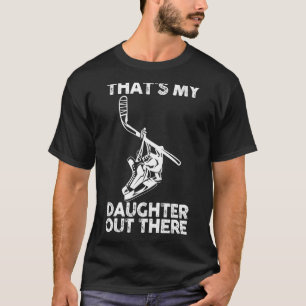 Camiseta Madre hija padre papá hockey sobre mamá