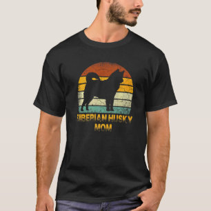 Camiseta Madre Husky Doxie, propietaria de perros, retro si