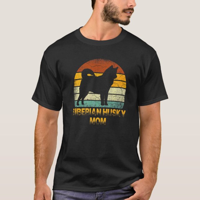 Camiseta Madre Husky Doxie, propietaria de perros, retro si (Anverso)
