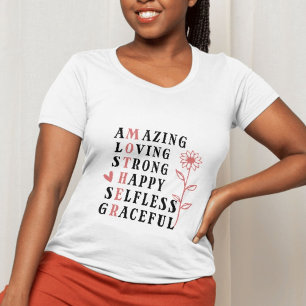 Camiseta Madre - Increíble amor fuerte Feliz Grac desintere