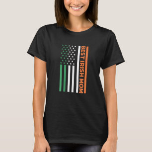 Camiseta Madre irlandesa bandera estadounidense mejor iri