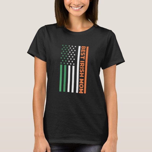 Camiseta Madre irlandesa bandera estadounidense mejor iri (Anverso)
