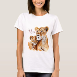 Camiseta Madre León y el día de su bebé madre