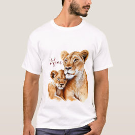 Camiseta Madre León y el día de su bebé madre