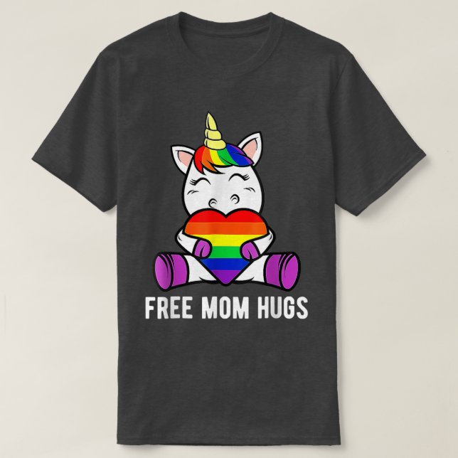 Camiseta Madre libre abraza gracioso orgullo LGBT gay unico (Diseño del anverso)