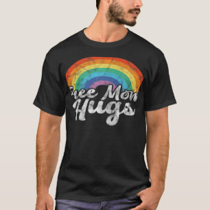 Camiseta Madre libre abraza lesbianas gay del orgullo LGBT