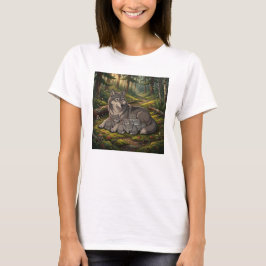 Camiseta Madre Loba Y Cachorros