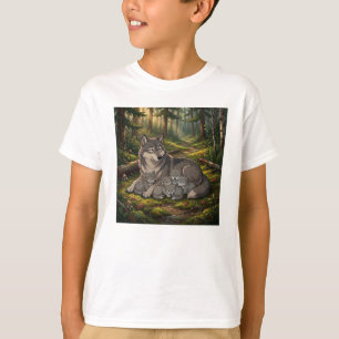 Camiseta Madre Loba Y Cachorros